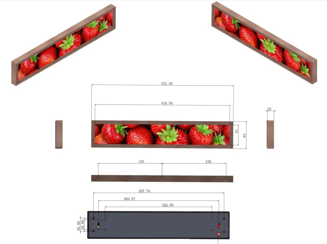 16 Inch Super Slim Hot Sale Aluminum Supermarket Store Shopping/Shoe Store Shelf Display