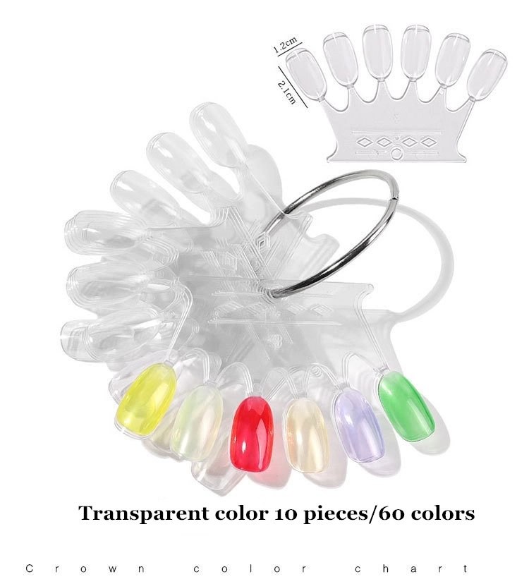 New Arrival 60 Tips Fake Acrylic Display Nail Tip Polish Tool for Nail Salon