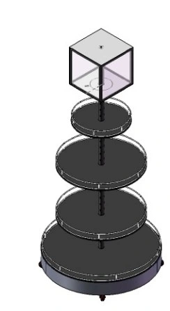 Metal Free Standing Merchandise Display Rack/Lubricating Oil Display Shelf/Bottle Rack/Display Stand for Engine Oil/Motor Oil Display Rack