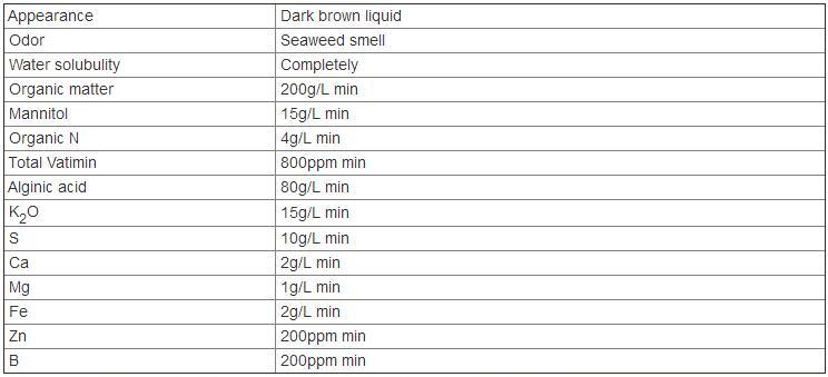 Enzyme Seaweed Extract Liquid Organic Fertilizer with Alginic Acid
