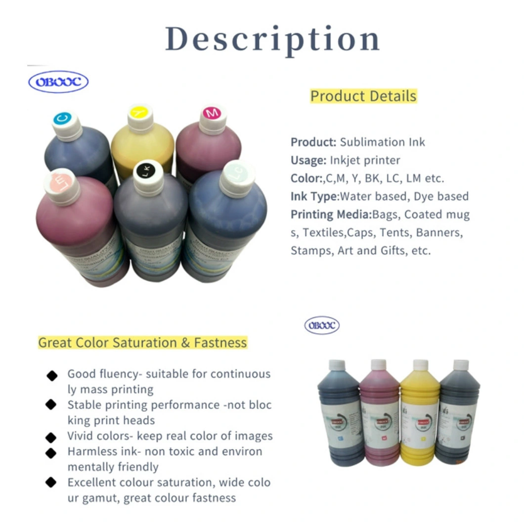 Wholesale 6 Color Sublimation Ink for Epson L1800 Sublimation Printer