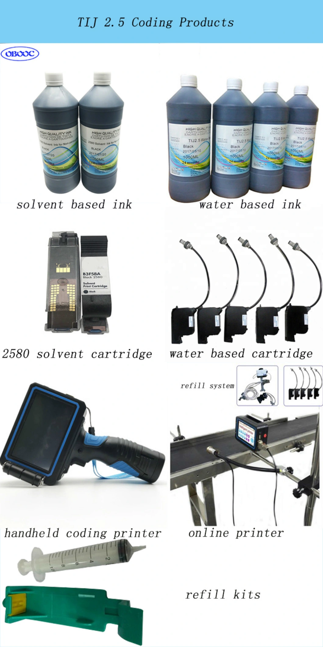 Coding Printer Ink Cartridge for Food Date Printing