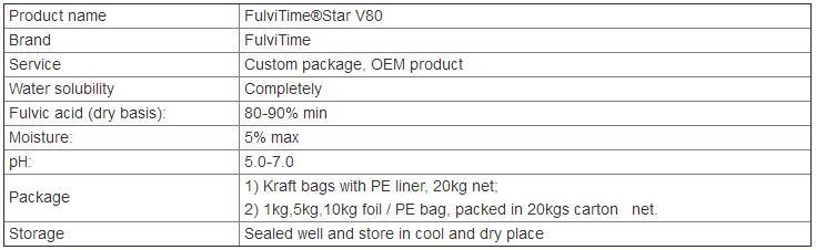 Plant Extract Bio Fertilizer Fulvic Acid Powder 100% Water Soluble
