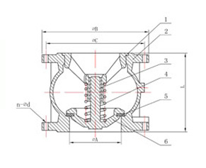 Silence Check Valve Suitable for Vertical Installation Spring Return