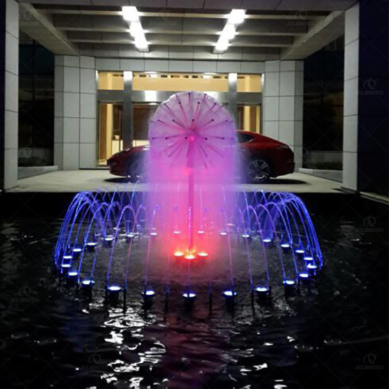 Outdoor Water Feature LED Lighting Garden Water Dandelion Fountain