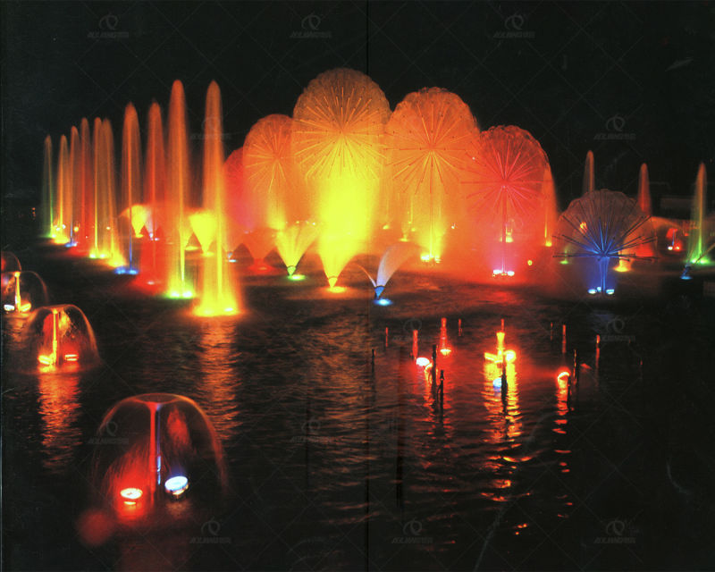 Outdoor Water Feature LED Lighting Garden Water Dandelion Fountain