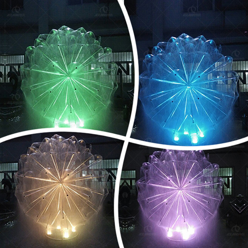 Outdoor Water Feature LED Lighting Garden Water Dandelion Fountain