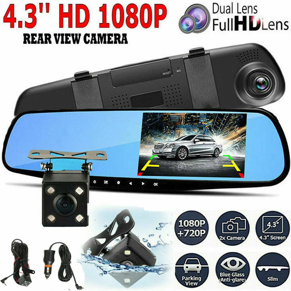 4.3inch Rear Mirror Camera Car Black Box with GPS