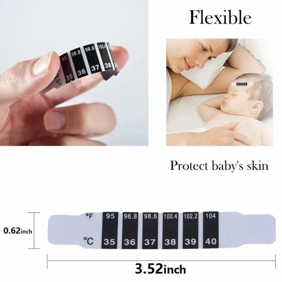 Eco - Friendly Pet Forehead Head Strip Thermometer Fever Body Baby Test Temperature