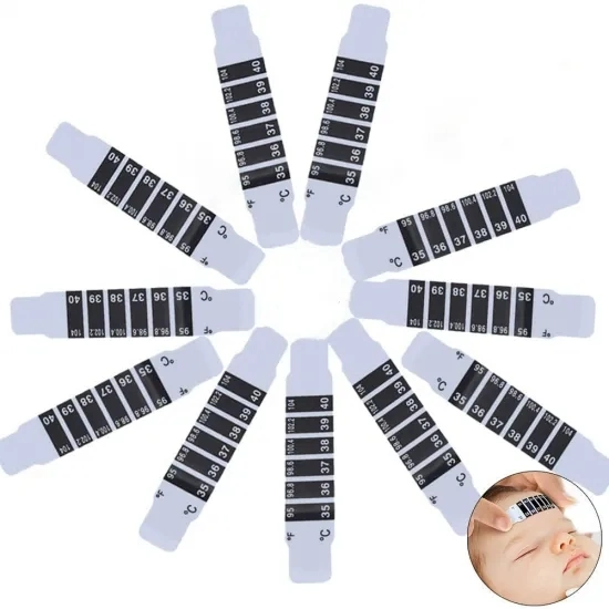 Eco - Friendly Pet Forehead Head Strip Thermometer Fever Body Baby Test Temperature