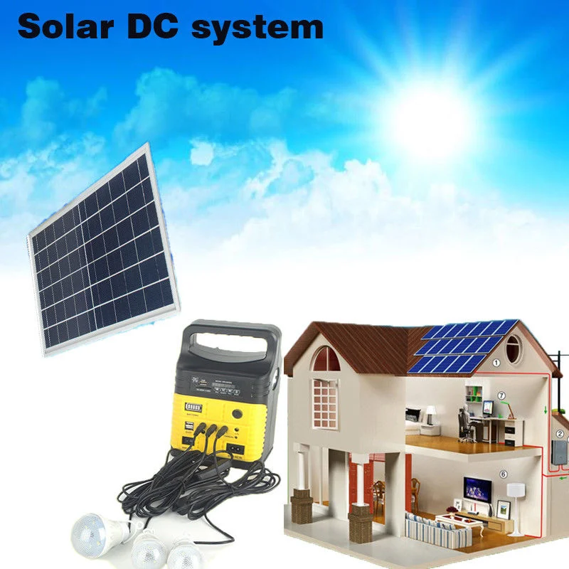 Solar Light Kit 10W FM Radio for Home Indoor Portable Small Solar Home Lighting System