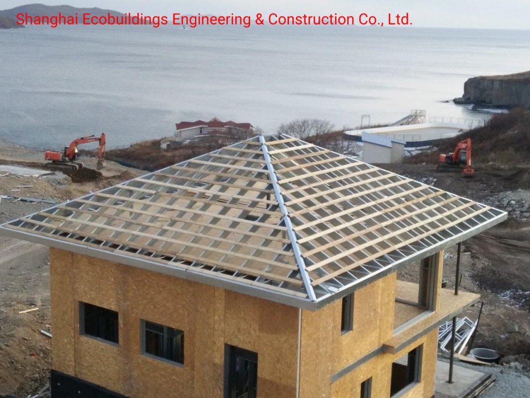 Low Cost Light Steel Structure Two-Story Prefabricated House Free Design Prefab Home in Russia
