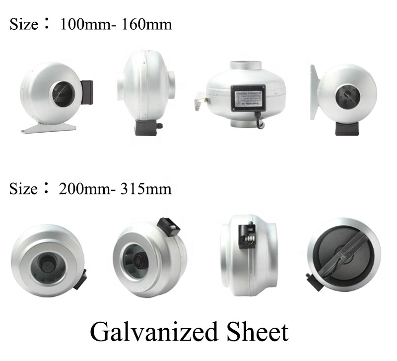 4 Inch 100mm Industrial Electric Inline Duct Centrifugal Fans Exhaust Ventilator Circular Fan