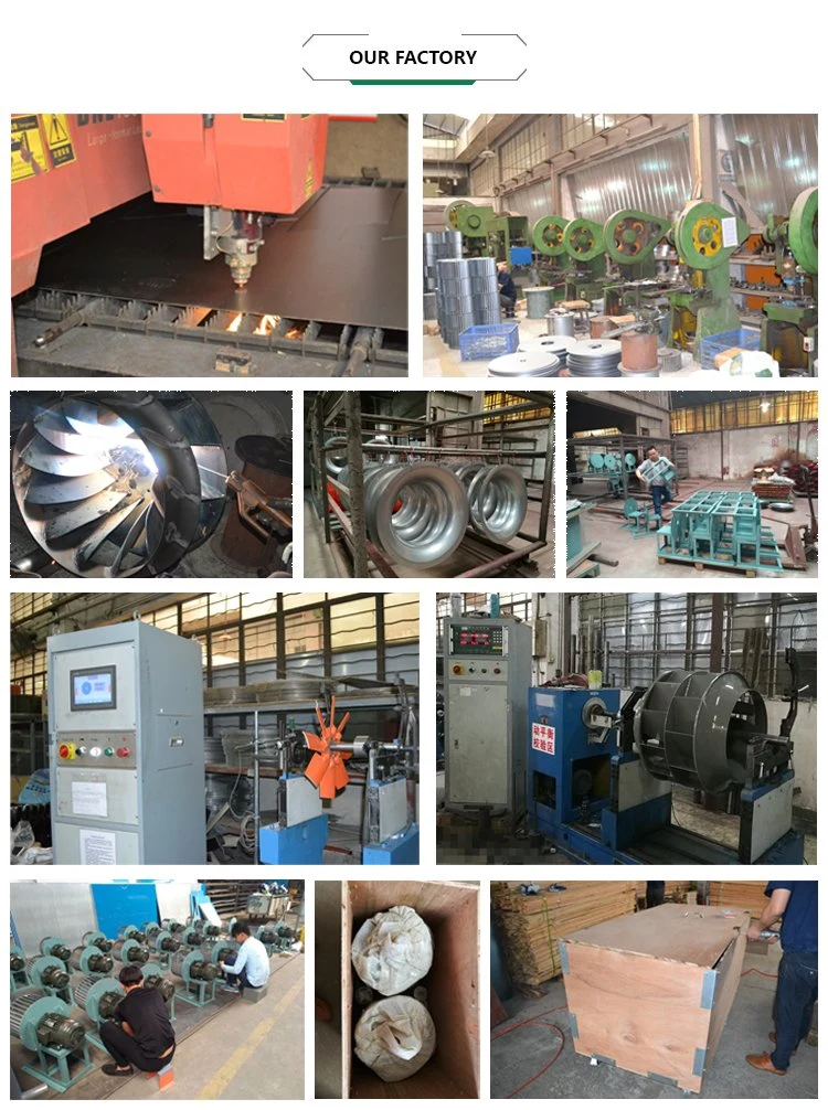 175mm Galvanized for Medical Gloves Equipments Forward Curved Exhauster Centrifugal Fan