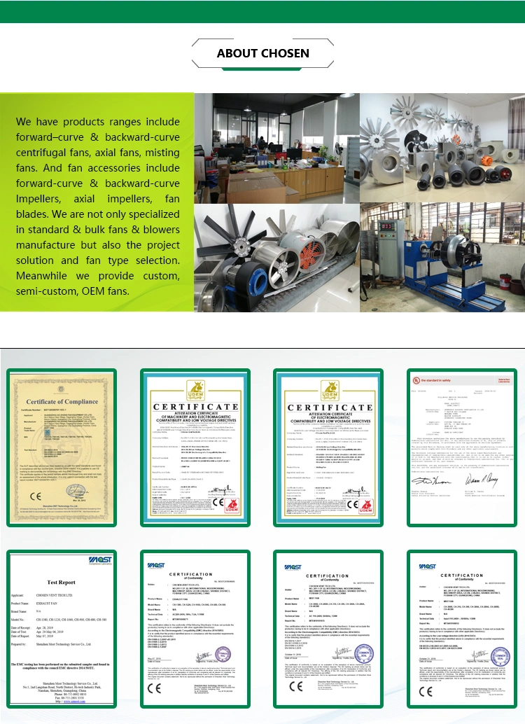 175mm Galvanized for Medical Gloves Equipments Forward Curved Exhauster Centrifugal Fan