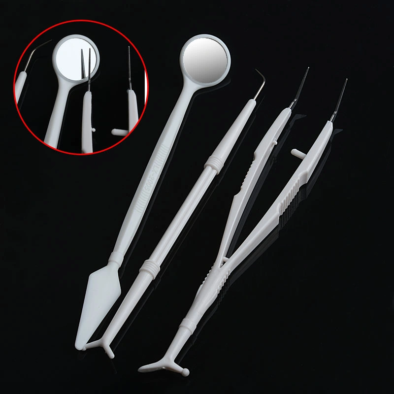 Disposable Oral Care Multifunction Dental Device Kit Dental Instruments Mirror Plier Explorer Kit