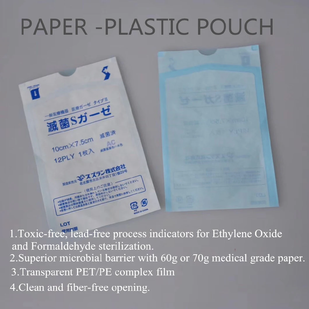 Best Quality Dental Clinic Use Autoclave Sterilization Paper Bags with Steam Indicator