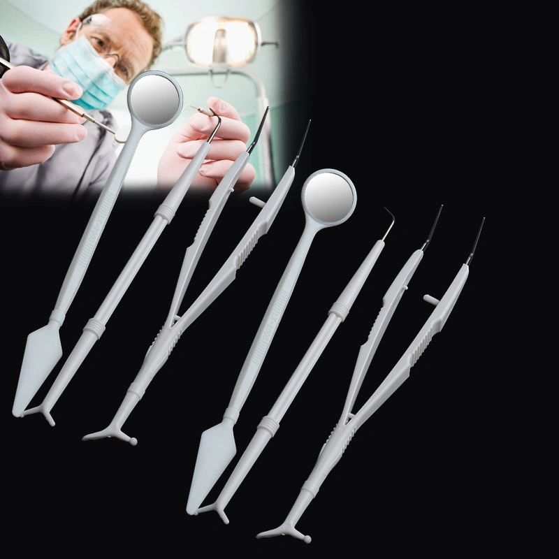 Disposable Oral Care Multifunction Dental Device Kit Dental Instruments Mirror Plier Explorer Kit