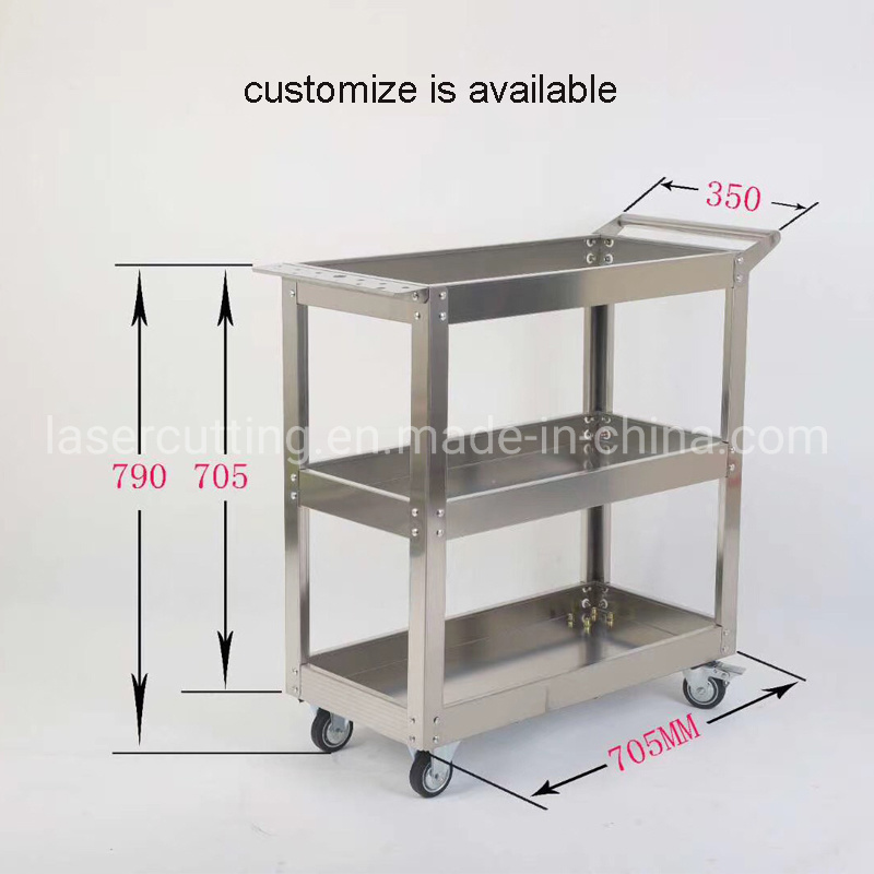 Crash Cart Trolley Stainless Steel, Ss Drug Trolley, Stretcher Trolley and Instrument Trolley