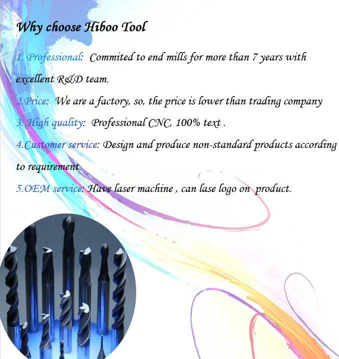 Carbide Long Ball Nose End Milling Cutters with 4 Flutes