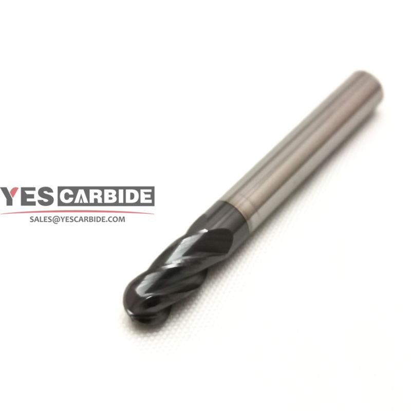 4 Flutes Standard Tungsten Carbide Fuchsia Coated End Milling Cutters 55HRC