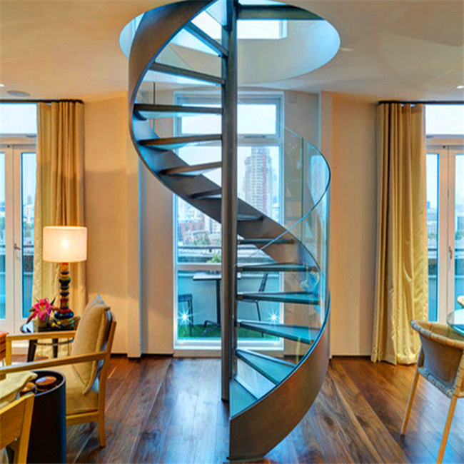 Hotel Stairs Timber Wood Stairs Modern Steel Glass Curved Stair Staircase