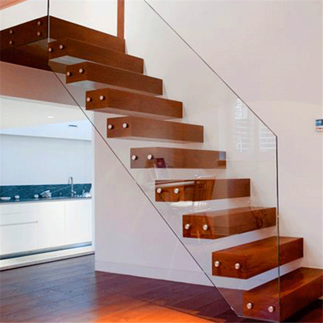 Hotel Stairs Timber Wood Stairs Modern Steel Glass Curved Stair Staircase