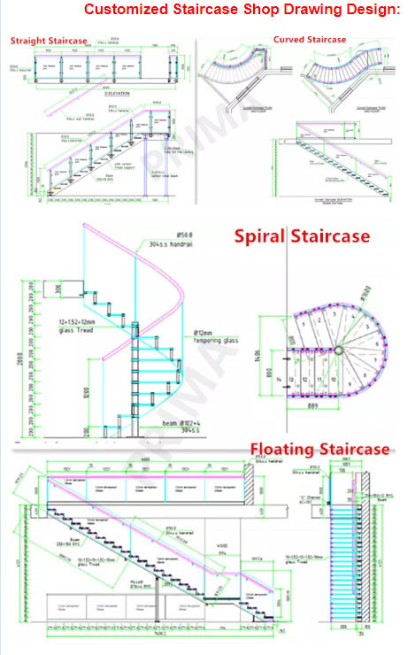 Hotel Stairs Timber Wood Stairs Modern Steel Glass Curved Stair Staircase