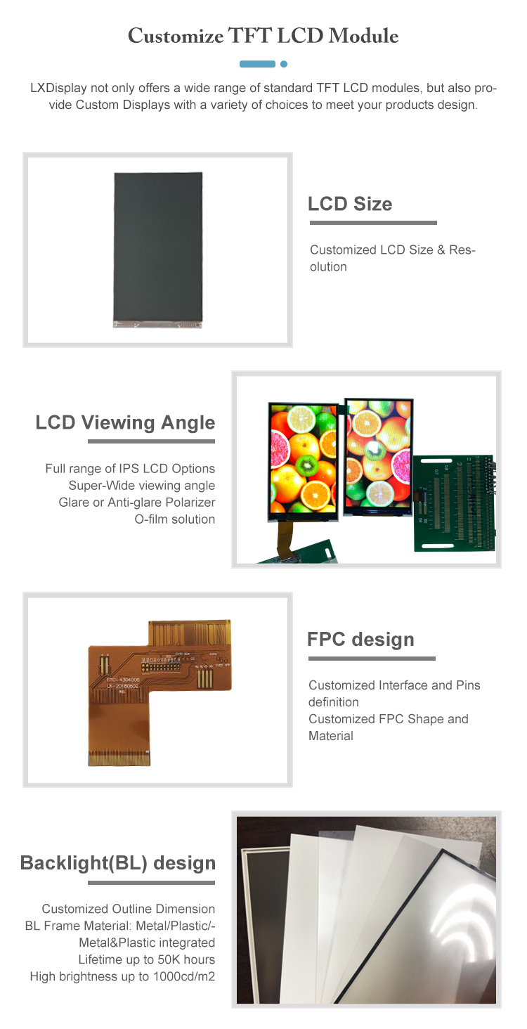 Full View Angle 2.4 Inch 240X320 SPI 20pin Customized TFT LCD