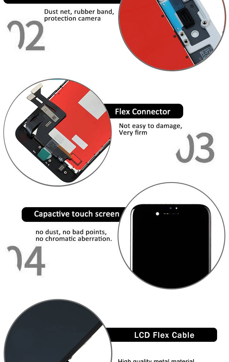 Fty High Brightnes HD TFT LCD Touch Screen Display Module Replacement for iPhone 7p 5.5inch