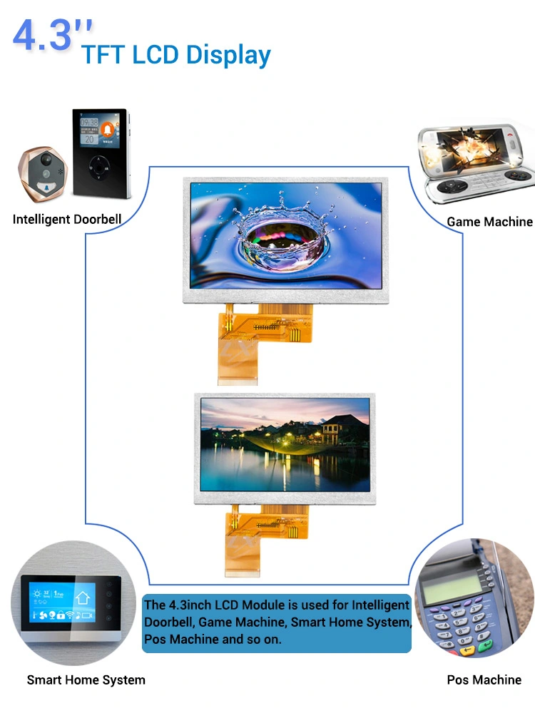 China supplier high quality 4.3 inch display module screen TFT LCD for consume electronics