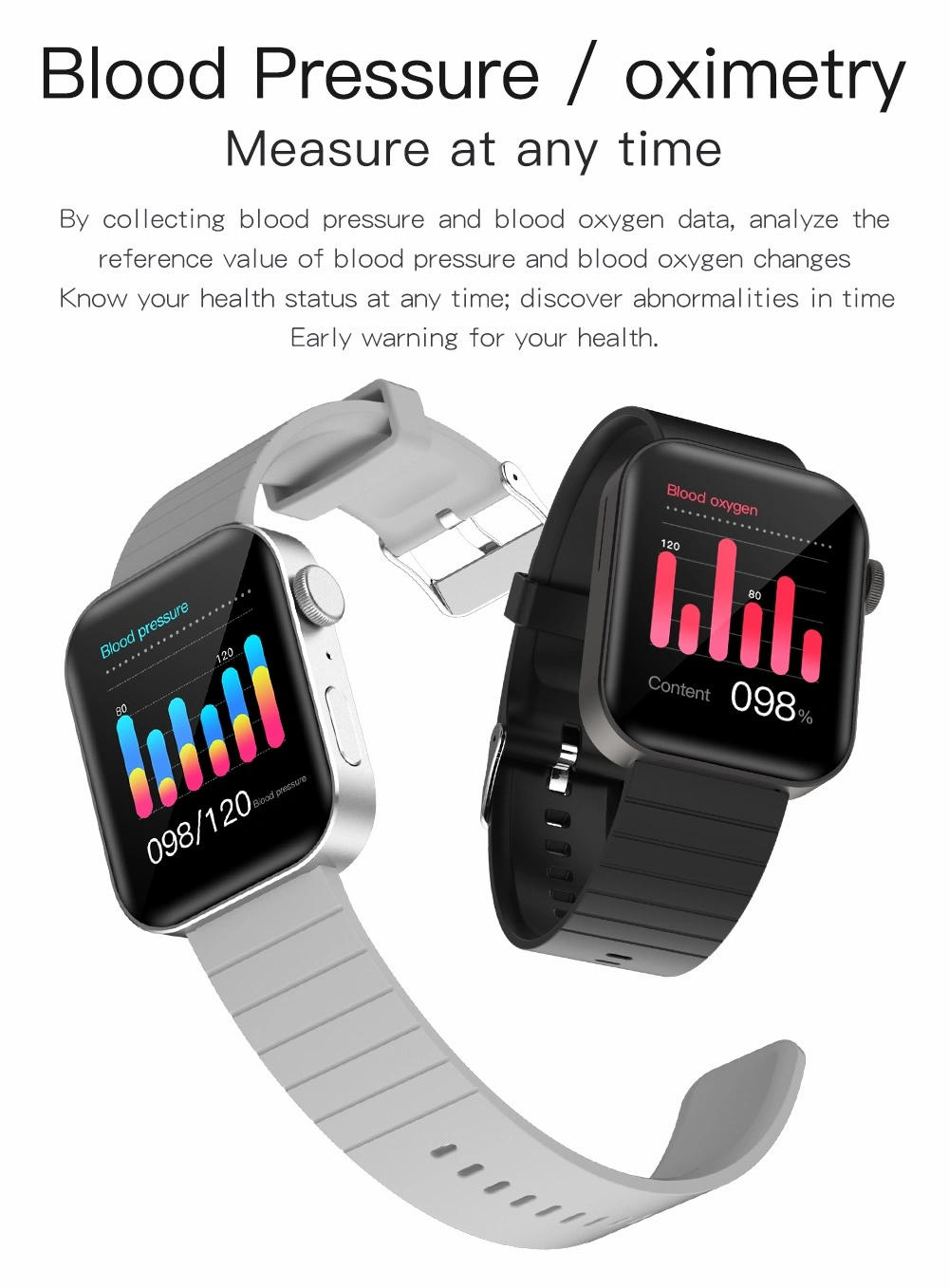 Health and Exercise Bracelet Watch P4 Touch Screen Electronic Watch NFC IPS Square Screen