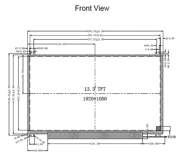 Factory TFT LCD Module with HDMI Touch 1920*1080 13.3