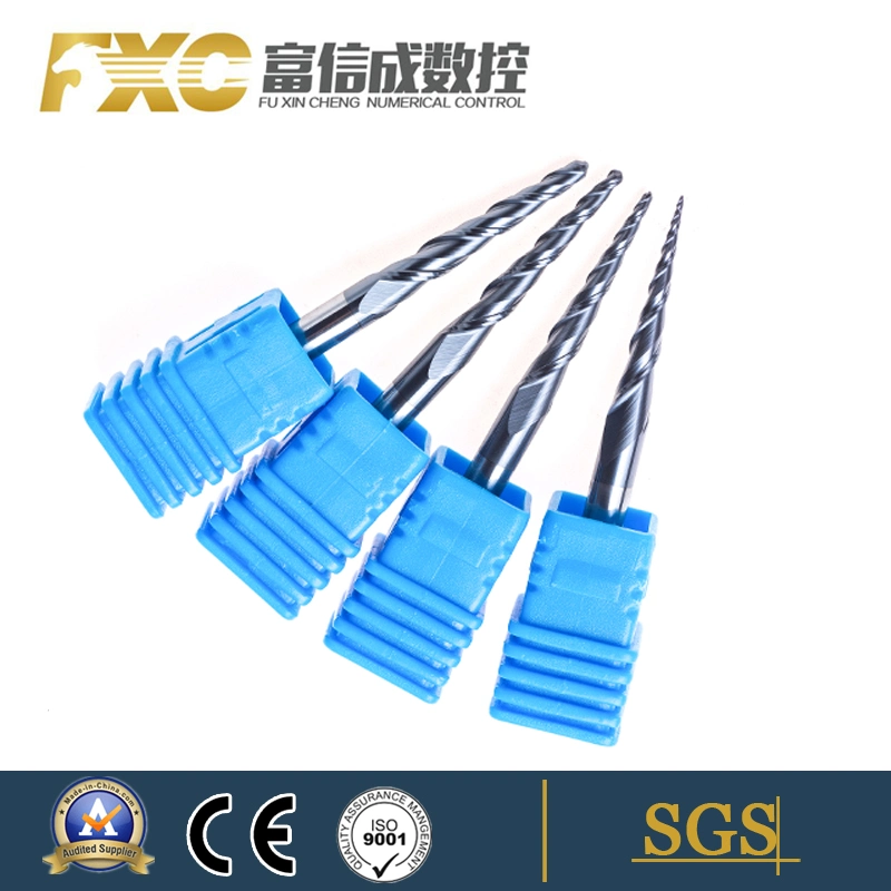 Coated Solid Carbide Taper Ball Nose End Mill Cutters Tool