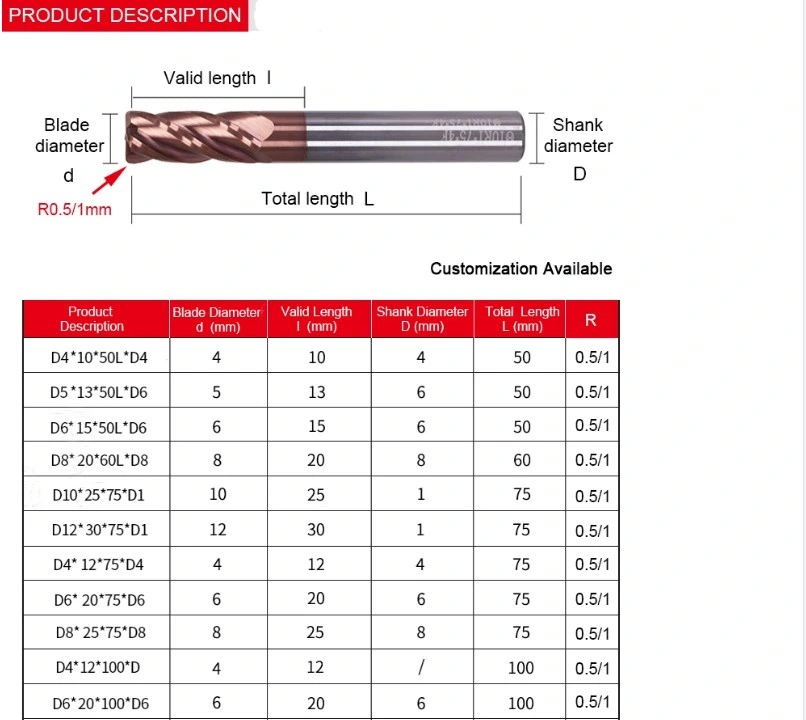 Customized Factory Drill Bits 55HRC Carbide End Mill Milling Cutter, Extractor Center Drill Bit