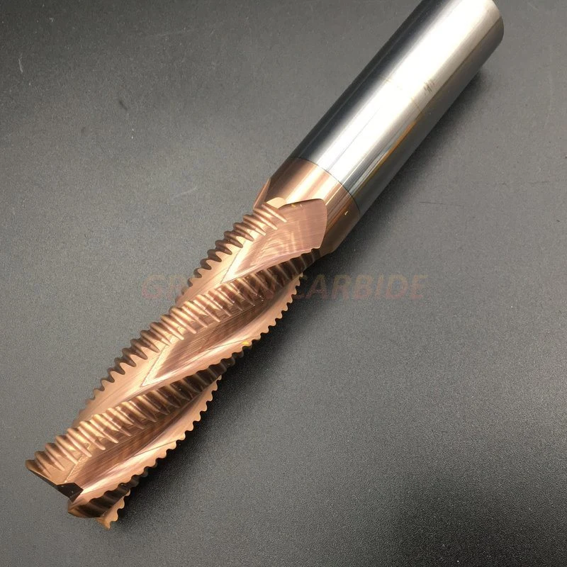 Gw Carbide-HRC55 Rough Milling Cutter Carbide Corrugated End Mill with 4 Flute