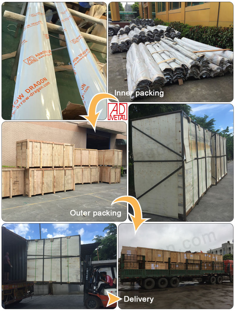 Metallic Paint Solid Aluminum Cladding Panels for Roof Covering/ Ceiling