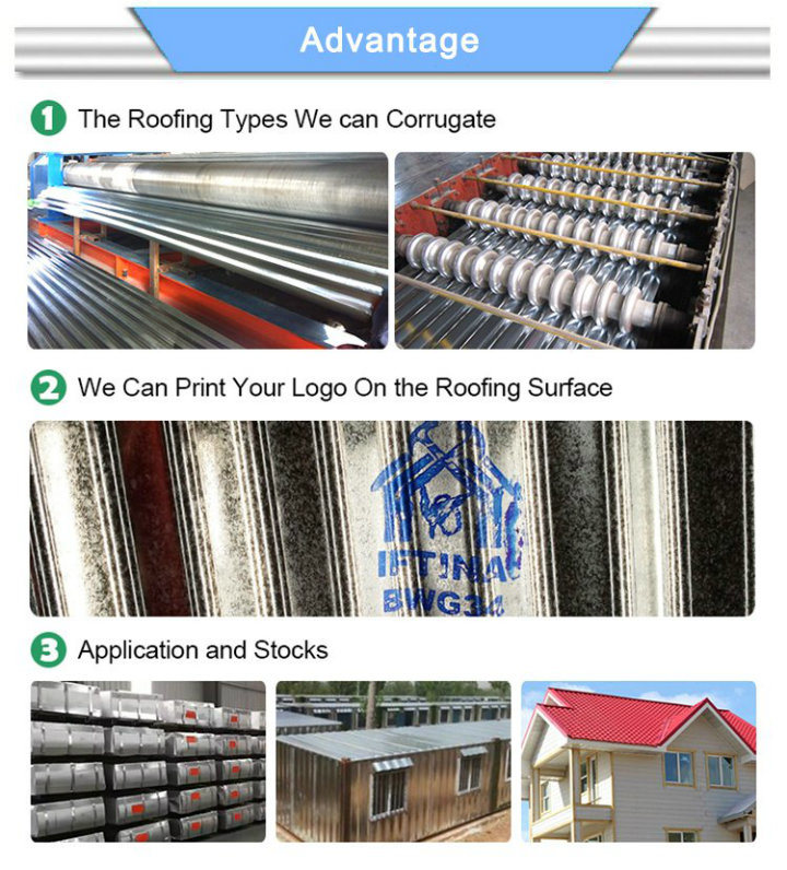 Galvanized Corrugated Zinc Roof Metal Steel Roofing Sheet