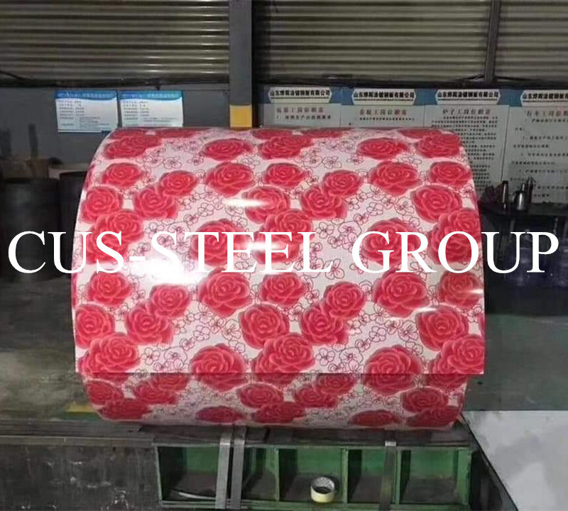 Printed Design Flower Color Coated PPGI Steel Sheet in Coil