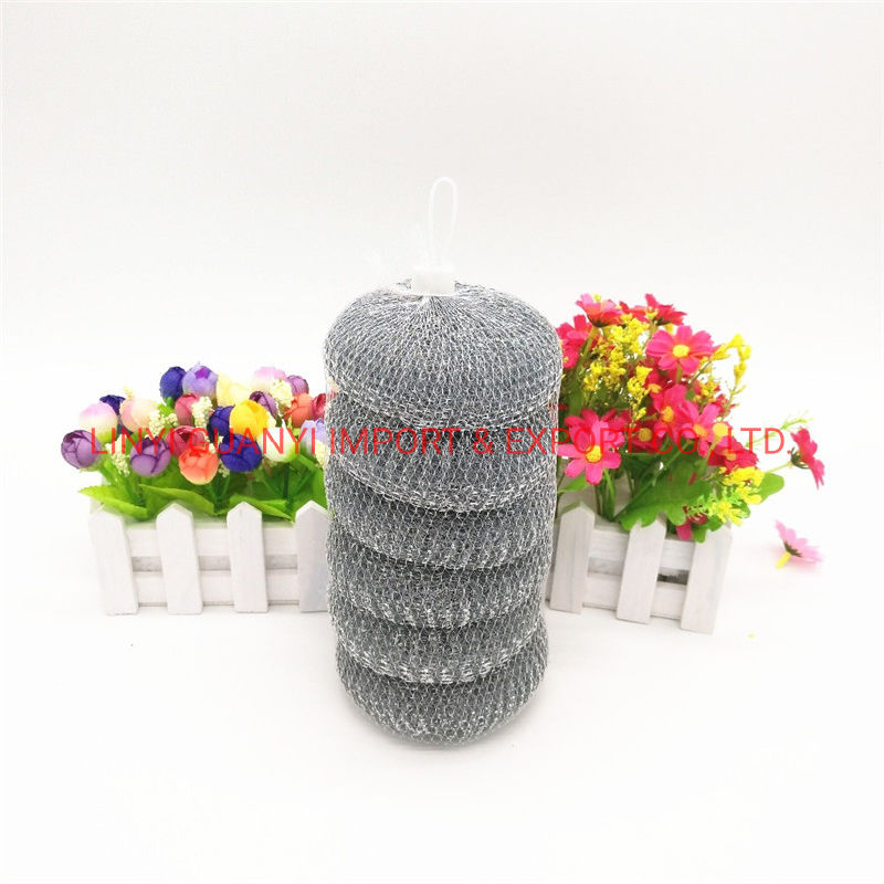 Galvanized Iron Mesh Scourer Scrubber Iron Sponge in Kitchen Cleaner