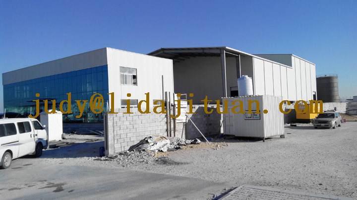 Flat Roof Steel Sandwich Panel Warehouse Building