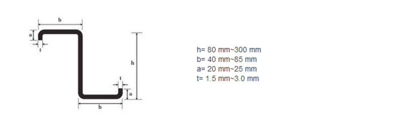 New Hot Products on The Market Z Type Channel Steel Purlin Z Channel Purlin