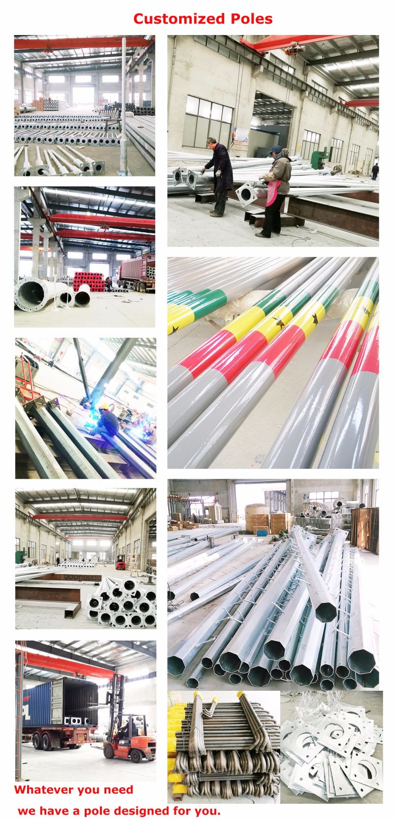 24 Meters Highmast Light Pole, Galvanized Light Pole