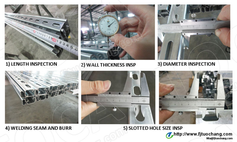 Hot Dipped Galvanized Steel Unistrut Channel