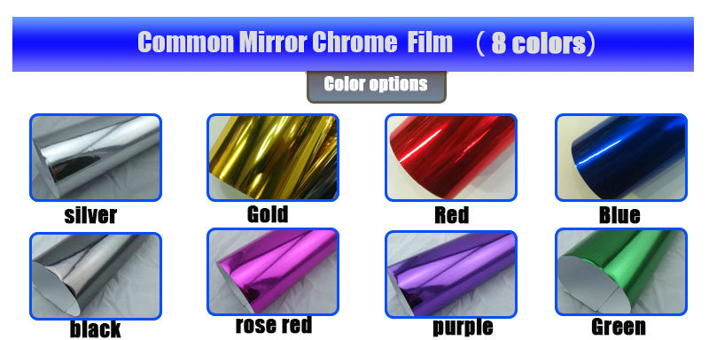 Tsautop Air Free High Stretchable Mirror Chrome Film Chrome Vinyl Wrap