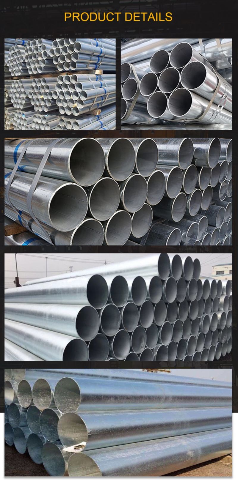 Hot Galvanized Steel Pipe Gi Pipe Price Steel Galvanized Tube