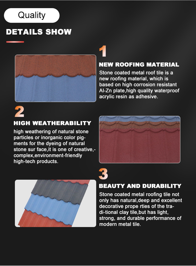 Fireproof Roofing Sheet Metal Roof Tiles