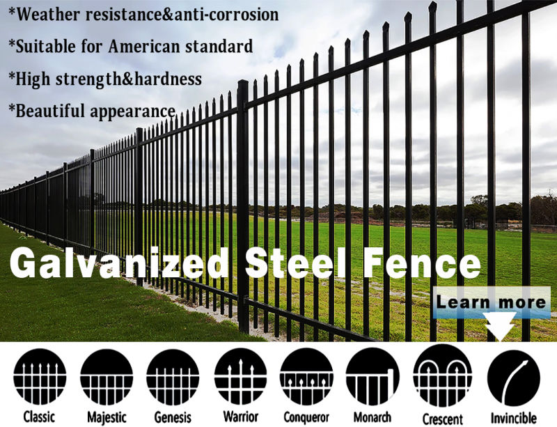 Steel Fence/ Aluminum Fence Tublar Fence Aluminium Fencing Security Fence