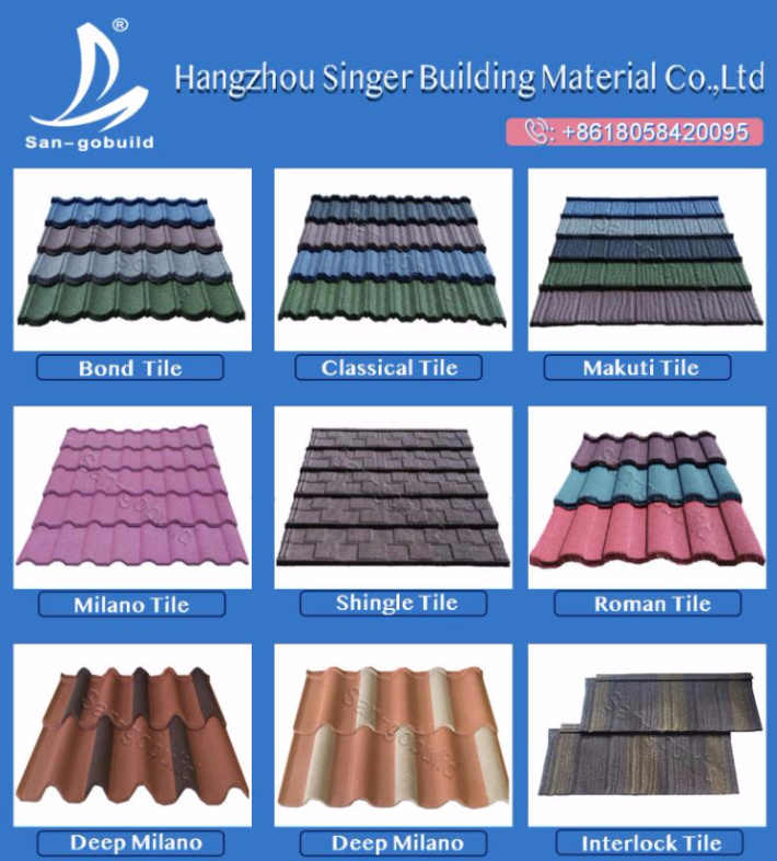 Galvanized Corrugated Roof Sheet/Stone Coated Metal Tiles in Kerala/Similar Tiles Roof Tiles