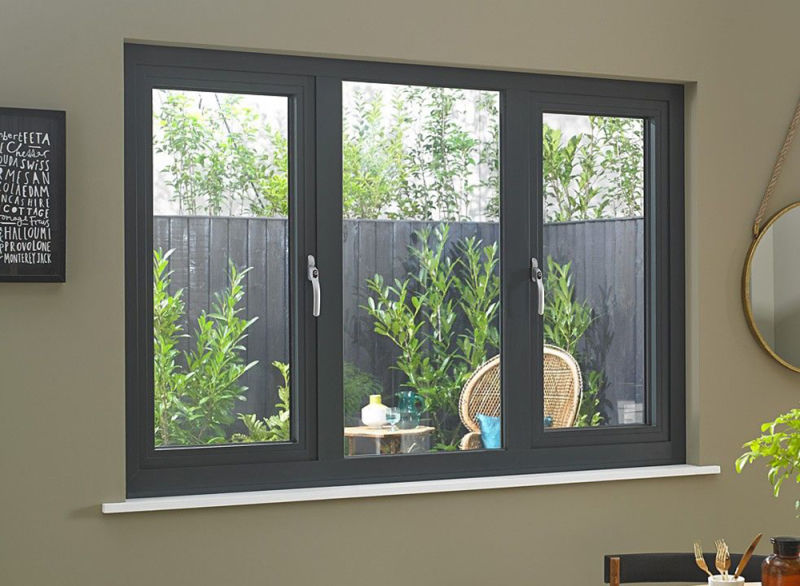 Double Sash Aluminium Casement Glass Louver Window/Jalousie Window